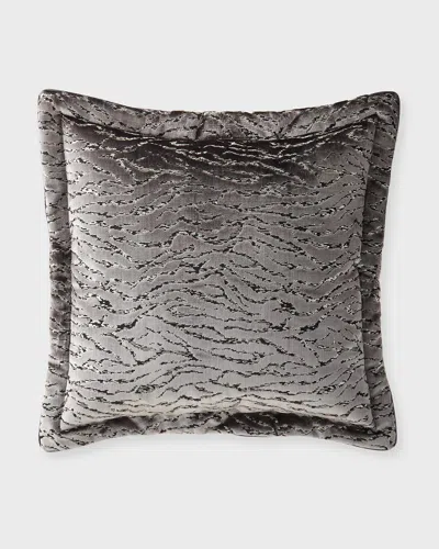 Olivia Quido Safari Main Euro Sham, 26" Square In Gray