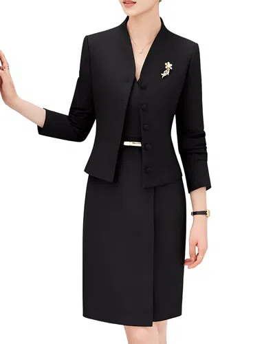 Olivia Taylor 2pc Jacket & Dress Set In Black