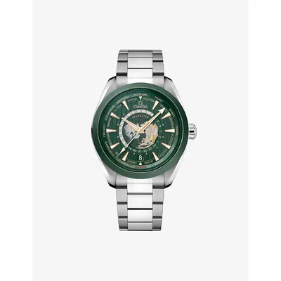 Omega Mens Green Seamaster Aqua Terra 150m Stainless-steel Watch 43mm