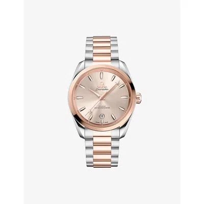 Omega Mens Linen Seamaster Aqua Terra 150m Sedna™ Gold On Stainless-steel Watch 38mm