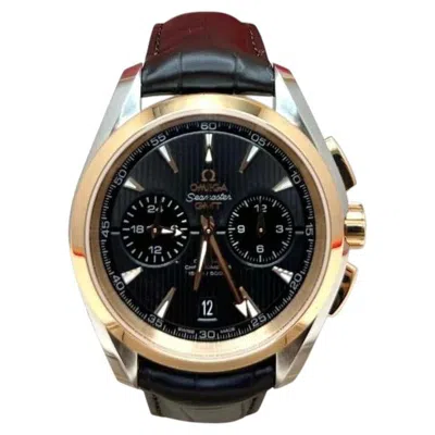 Pre-owned Omega Seamaster Aqua Terra Gmt 231.23.43.52.06.001 43mm 18k Gold Steel Box Paper In Multiple