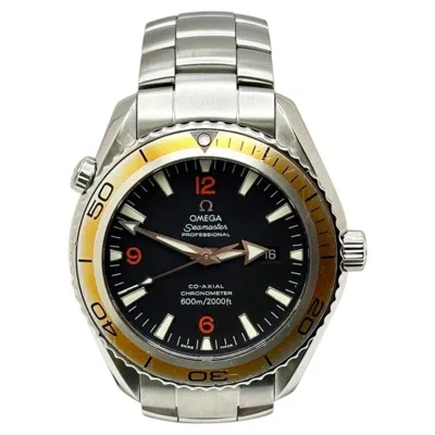 Pre-owned Omega Seamaster Planet Ocean 2909.50.83 Black And Orange Stainless Steel 42mm