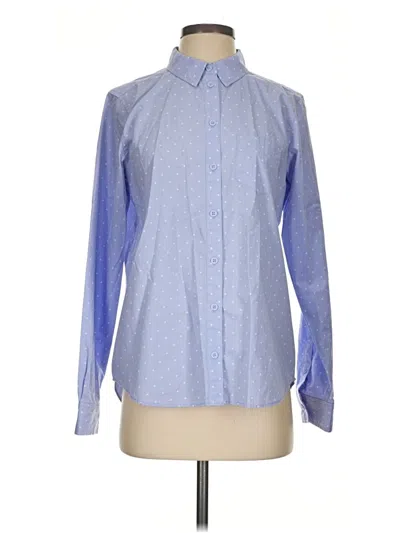 Pre-owned On 34th Long Sleeve Button Down Shirt In Blue