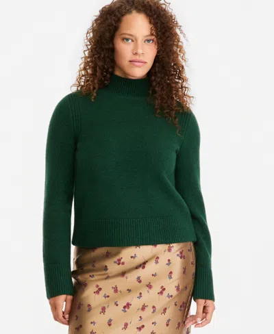 On 34th Women's Roll Mock Neck Sweater, Macy's Exclusive In Green