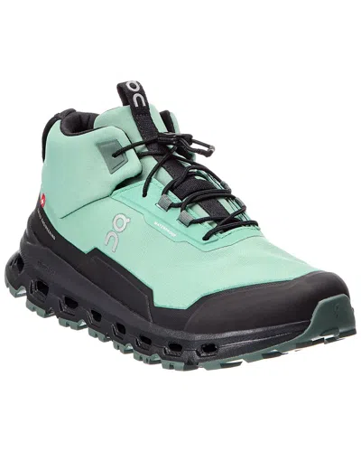 On Kids' Cloudhero Mid Waterproof Sneaker In Green