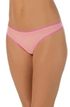 On Gossamer Hip-g Mesh Thong In Sunset Rose