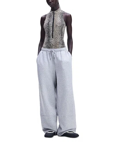 On Oversized Drawstring Knee Sweatpants In White