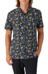 O'neill Floral Print Short Sleeve Button-up Shirt In Black 2
