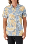 O'neill Floral Print Short Sleeve Button-up Shirt In Black