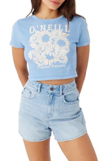 O'neill Heritage Daisy Crewneck Graphic T-shirt In Hydrangea