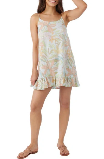 O'neill Hollis Floral Mini Slipdress In Skylight