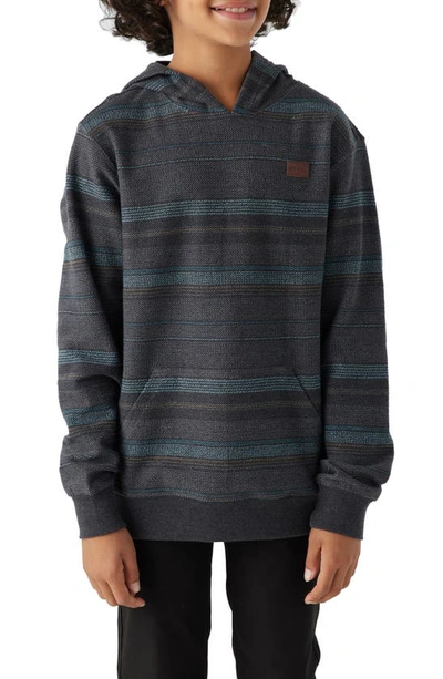 O'neill Kids' Bavaro Stripe Hoodie In Black