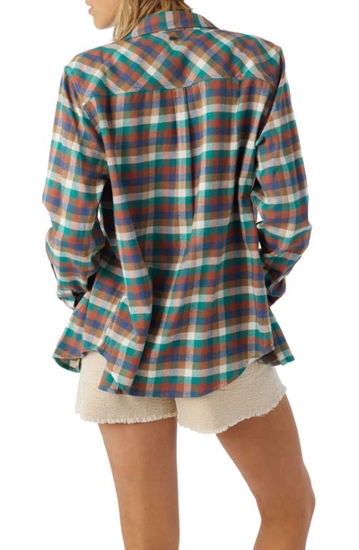 O'neill Logan Plaid Shirt In Blue/ Green Multi Colored