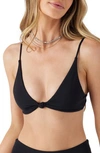 O'neill Saltwater Pismo Solids Bikini Top In Black