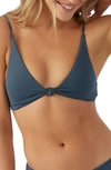 O'neill Saltwater Pismo Solids Bikini Top In Slate