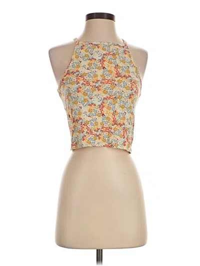 Pre-owned O'neill Tank Top Yellow Halter Neckline Tops