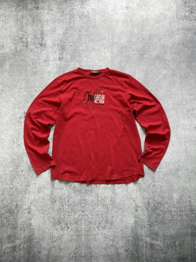 Pre-owned Oneill X Vintage Oneill Big Logo Embroidered Sweatshirt 90s In Red