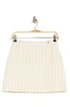 Onia Air Wrap Linen Blend Cover-up Miniskirt In Sandshell/ White