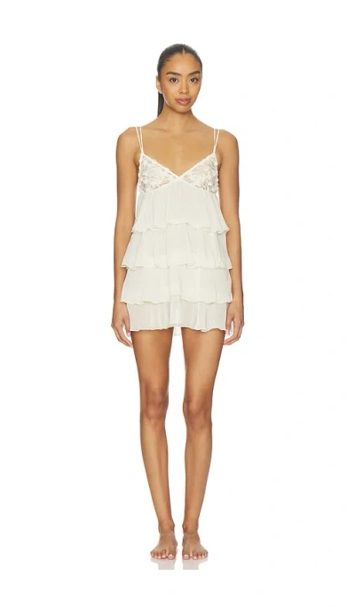 Only Hearts Shimmy Chemise In Off White