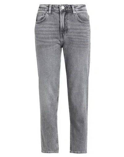 Only Woman Denim Pants Grey Size 32w-32l Cotton, Elastane In Gray