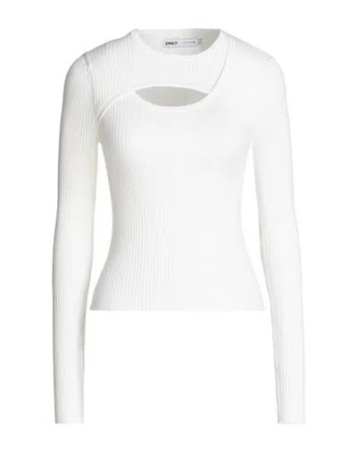 Only Woman Sweater Ivory Size L Viscose, Nylon In White
