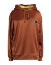 Oof Woman Sweatshirt Brown Size S Polyester, Cotton