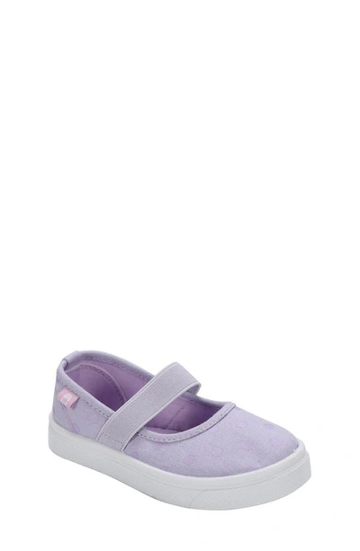 Oomphies Kids' Quinn Polka Dot Sneaker In Purple Dots