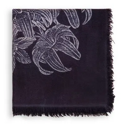 Oo-to Black Printed Eden Square Scarf