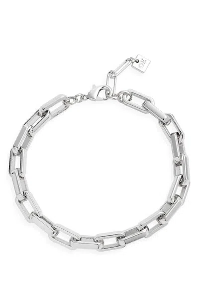 Open Edit Curb Link Anklet In Metallic