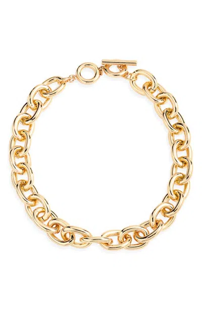 Open Edit Large Curb Link Toggle Necklace In Gold