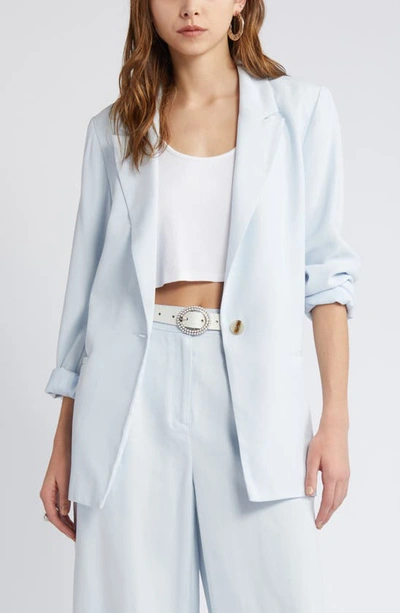 Open Edit Relaxed Fit Blazer In Blue Illusion
