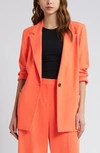 Open Edit Relaxed Fit Blazer In Red Cayenne