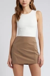 Open Edit Smooth Edit Crewneck Tank In Ivory Cloud
