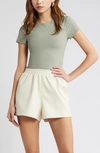 Open Edit Smooth Edit Short Sleeve Top In Green Halo