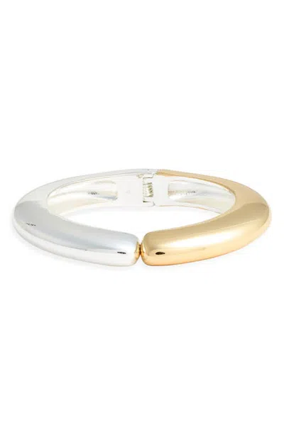 Open Edit Two-tone Hinged Bangle In Multi