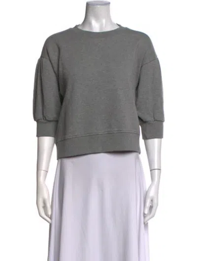 Pre-owned Opening Ceremony Crew Neck Three-quarter Sleeve Sweatshirt In Gold/grey/metallic