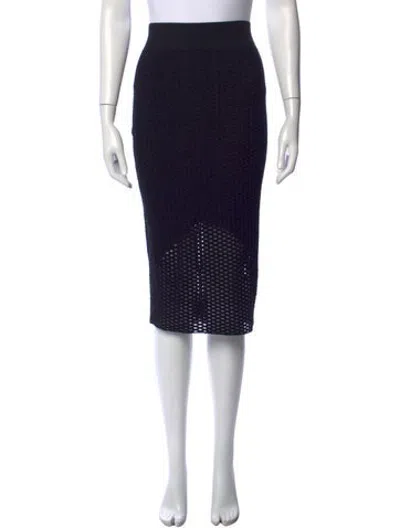 Pre-owned Opening Ceremony Lasercut Accents Knee-length Skirt In Black