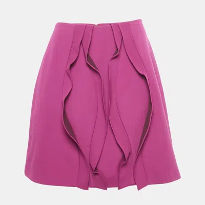 Pre-owned Opening Ceremony Pink Crepe Ruffled Mini Skirt M