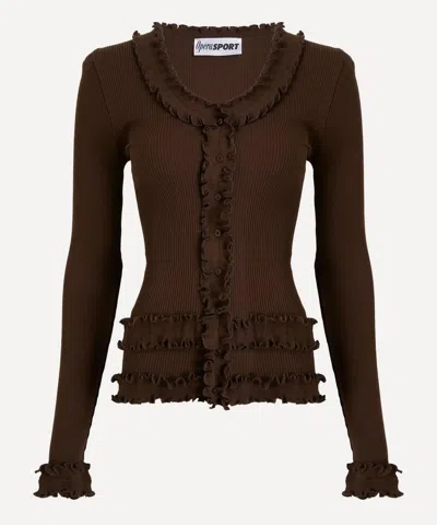 Operasport Women's Caroline Seamless Cardigan In Brown