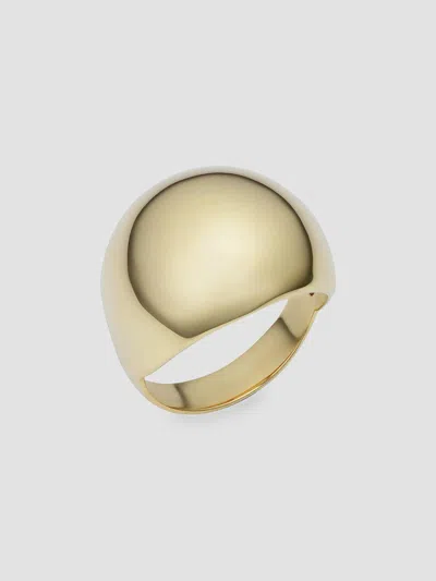Oradina 14k Yellow Solid Gold Cupola Ring In Yellow Gold