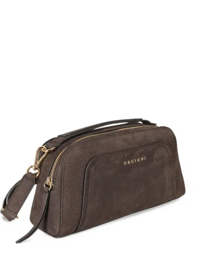 Orciani The Address 26 Soft Logo-plaque Tote Bag In Brown