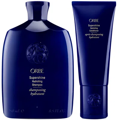 Oribe Supershine Hydrating Shampoo And Conditioner Bundle 8.5oz In Blue