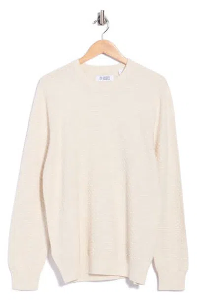 Original Penguin Geometric Textured Crewneck Sweater In Neutral