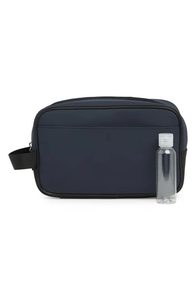 Original Penguin Rubber Zip Top Dopp Kit In Navy