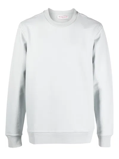 Orlebar Brown Blue Stevenson Crew Neck Sweatshirt In Brown