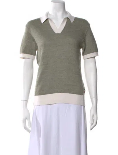 Pre-owned Orlebar Brown Wool V-neck Sweater In Green