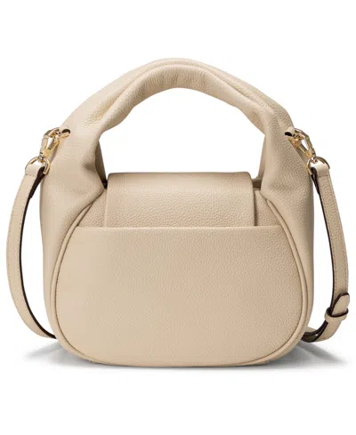 Oryany Anaan Pebble Grain Leather Crossbody Tote Handbag In Cream