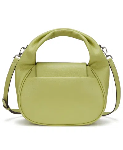 Oryany Anaan Pebble Grain Leather Crossbody Tote Handbag In Green