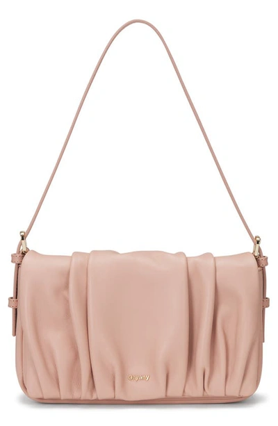 Oryany Bell Pleated Leather Shoulder Bag In Blush