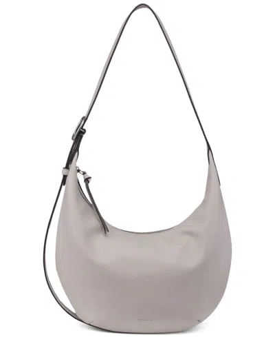 Oryany Crescent Hobo Adjustable Leather Shoulder Handbag In Ecru White